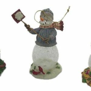 Princess House 3 Snowpeople Ornaments #2437 - Orig